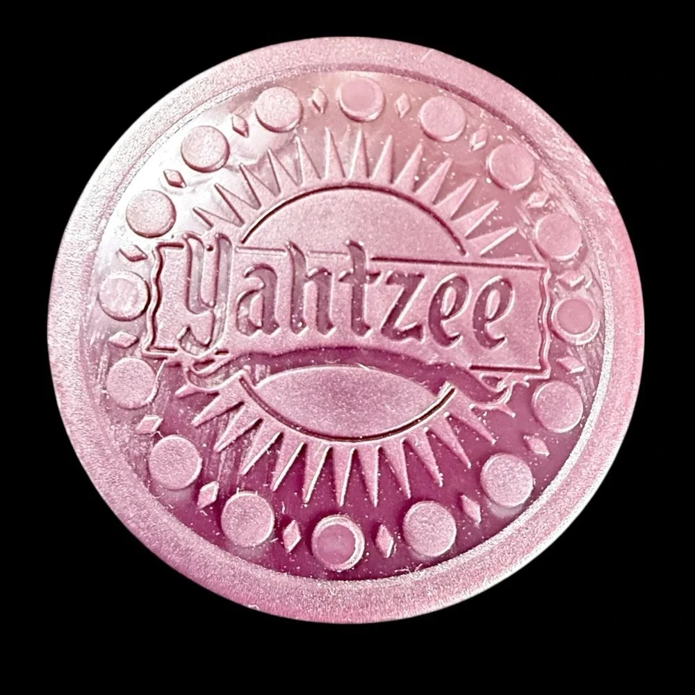 1995 Yahtzee 40th Anniversary‎ Edition Replacement Parts 2 Dice Pencil Token Cup